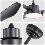 47 Inch Ceiling Fan with 22W LED Light and Remote Control 6 Speeds Reversible DC Motor for Bedroom W934P288498