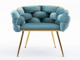Luxury modern simple leisure velvet single sofa chair bedroom lazy person household dresser stool W117067859