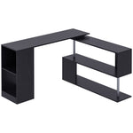 ZUN Computer Desk L-Shaped-Black （Prohibited by WalMart） 88526097