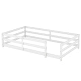 Twin Size Bed, Montessori Bed with Fence, Kids Montessori Bed Twin Size, Wood Montessori W1820P235710