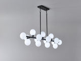 Pendant Lamp with Opal Glass Shade, 16-Lights Modern Farmhouse Ceiling Pendant Hanging Light Fixture W5008P466518