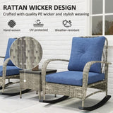 Rattan Chaise Lounge ChairWicker Patio Furniture Set 08928010