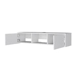 ZUN Tabor Floating TV Stand, Wall Unit with 2 Doors and Open Shelf B200P176182