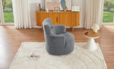 360&deg Swivel Chair Upholstered Accent Barrel Chair Swivel Round Sofa Chair with Adjustable Headrest N719P272676E