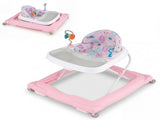 Pink Foldable Baby Walker with Detachable Tray & Shape Sorter Toys, 3-Level Height Adjustable for 94667255