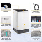 ZUN Full-Automatic Washing Machine Top Load Portable Compact Laundry Washer Spin with Drain Pump,10 84718079