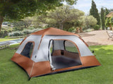 240*240*150cm Spring Quick Opening Four-Person Family Tent Camping Tent Brown 40665262