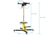 1660lbs Transmission Jacks Quick Lift Dual Spring , Hydraulic Transmission Jack 2 Stage Hydraulic w/ W46557316