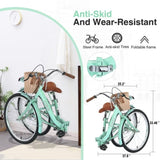 26 Inch Single Speed Folding Lady Bike , Durable Steel Frame,Compact Design for Easy Storage and W1019P248822