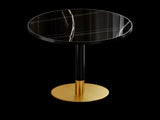 Round Modern Tulip Dining Table 31.5", Sintered Stone Top with Aluminum Alloy Edge, stainless steel W3316P457300