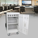 Mobile Charging Cart and Cabinet for Tablets Laptops 30-Device With Combination Lock W110258543