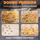 Electric Pasta Maker Noodle Maker Pasta Making Machine Dough Roller Cutter Thickness Adjustable W46564542