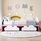 Twin Size Bed with Clouds and Rainbow Decor WF303699AAH