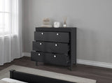 Libby Dresser, 3 Drawers, Black Wengue B097P480474