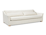Ada 83" Flared Arm Contemporary Sofa with Lumbar Pillows, Flax White Linen B2719P238347