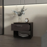 FM FURNITURE Round Rock Nightstand with a Drawer. Stained Walnut B128P283300