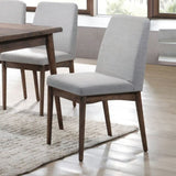 Grey Fabric Upholstered Dining Chair, Brown SR011805