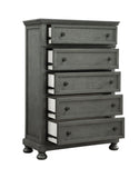 ZUN Modern Style 5-Drawer Chest Made with Wood & Rustic Gray Finish B009P152362