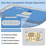 70 Egg Incubator with Automatic Turning & Humidity Control Digital Poultry Hatcher for Chicken, W2700P326298