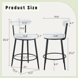 Fashionable and Comfortable - Two Sets of Ergonomic High Legged Bar Chairs,With White Fabric W1151P279690