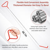 Professional stainless steel repair tool kit with 67-inch long-distance pull hook J hook 27125137