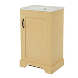 ZUN 20" Bathroom Vanity with Sink, Bathroom Cabinet with Soft Closing Door, Storage Rack and Adjustable N725P208369D