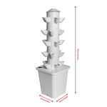 ZUN 25-pot White Outdoor Indoor Vertical Garden Smart Garden Vertical Garden Planter with Pump and Tank 62447617