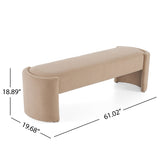 Elegant and Simple Long - shaped Ottoman Bench, Light Camel N769P227926Y