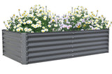 ZUN 6x3x1.5ft Galvanized Raised Garden Bed, Outdoor Planter Garden Boxes Large Metal Planter Box for W1859P197913