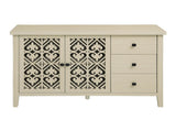 Hollowed-out Cabinet with 2 Door 3 Drawers, American Furniture, Suitable for Bedroom, Living Room, W688P223034