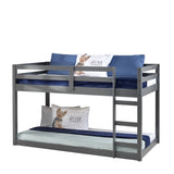Grey Twin Loft Bed with Ladder B062P189210