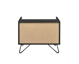 Melkree Oak & Black Finish Accent Table with Display & Utility Function B2726P243245