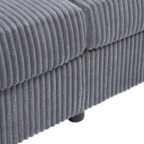 Goliath 86" Oversized Double Chaise Lounge Sofa Bed Carbon Gray Corduroy B2719P318951