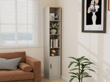 72" Tall Slim Storage Cabinet, 6-Tier Narrow Freestanding Bathroom Cabinet with 1 Door and 2 86929190