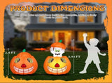 2.8 FT Halloween Inflatables Animated Pumpkin Ghost, Outdoor Decorations Blow Up Yard Decor with 71102192