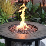 ZUN Outdoor Propane Fire Pit, Square Stonecrest Gas Fire Pit for Outside Patio, Concrete Propane Fire W2734P194108