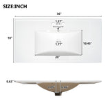 36 inch Shaker Style Free-Standing Bathroom Vanity Cabinet with Ceramic Sink, 4 Soft-close Drawers N729P288872E