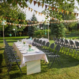 2pcs 47*54*84cm Garden Plastic Folding Chair Black 50710941