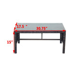 Outdoor patio Furniture 1 Coffee Table with clear tempered glass W20966895