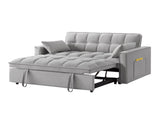 4 in1 Loveseat Sofa Bed Armrests & Storage Pockets, Multi-Function Tufted Pull-out Sofa Bed W2186P166130