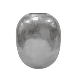 12.5x12.5x15" Aluminum Vase, Silver Streaks W2078P316668