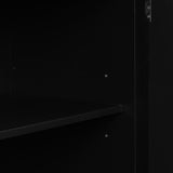 U_STYLE Sideboard with Curved Swirl Patterned Doors and Artistic Three-Door Design,Suitable for N711P178411B