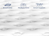 Twin Size Mattress in a Box 12 Inch Memory Foam Hybrid Mattress with Pocketed Springs Medium Firm 05382644
