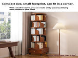 (UPGRADED) Rotating Bookshelf, 360 Display Corner Bookshelf for Small Space, 6 Tier Bookcase Storage W2641P326058