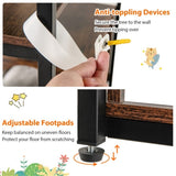 Stylish Wood-Metal Cat Tree - 33 lbs Per Layer Capacity, 2 Private Condos 2 Relaxation Platforms, 00410945