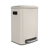 13 Gallon 50L Kitchen Foot Pedal Operated Soft Close Trash Can - Stainless Steel Rectangular Bustbin W1550122451