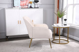 Modern Mid Century Chair velvet Sherpa Armchair for Living Room Bedroom Office Easy Assemble W136166610
