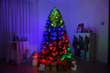 ZUN 6 FT Pre-lit Artificial Christmas Tree, APP Controlled Xmas Tree Hinged Branches with 330 RGB Lights 40315249