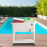 80QT 87.5*38.5*91cm Rectangular Plastic Box Iron Leg Tube Freezer Insulation 89582455
