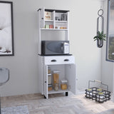 Salem Kitchen Pantry with 2 Cabinets, 2 Open Shelves, and Drawer B070P173183